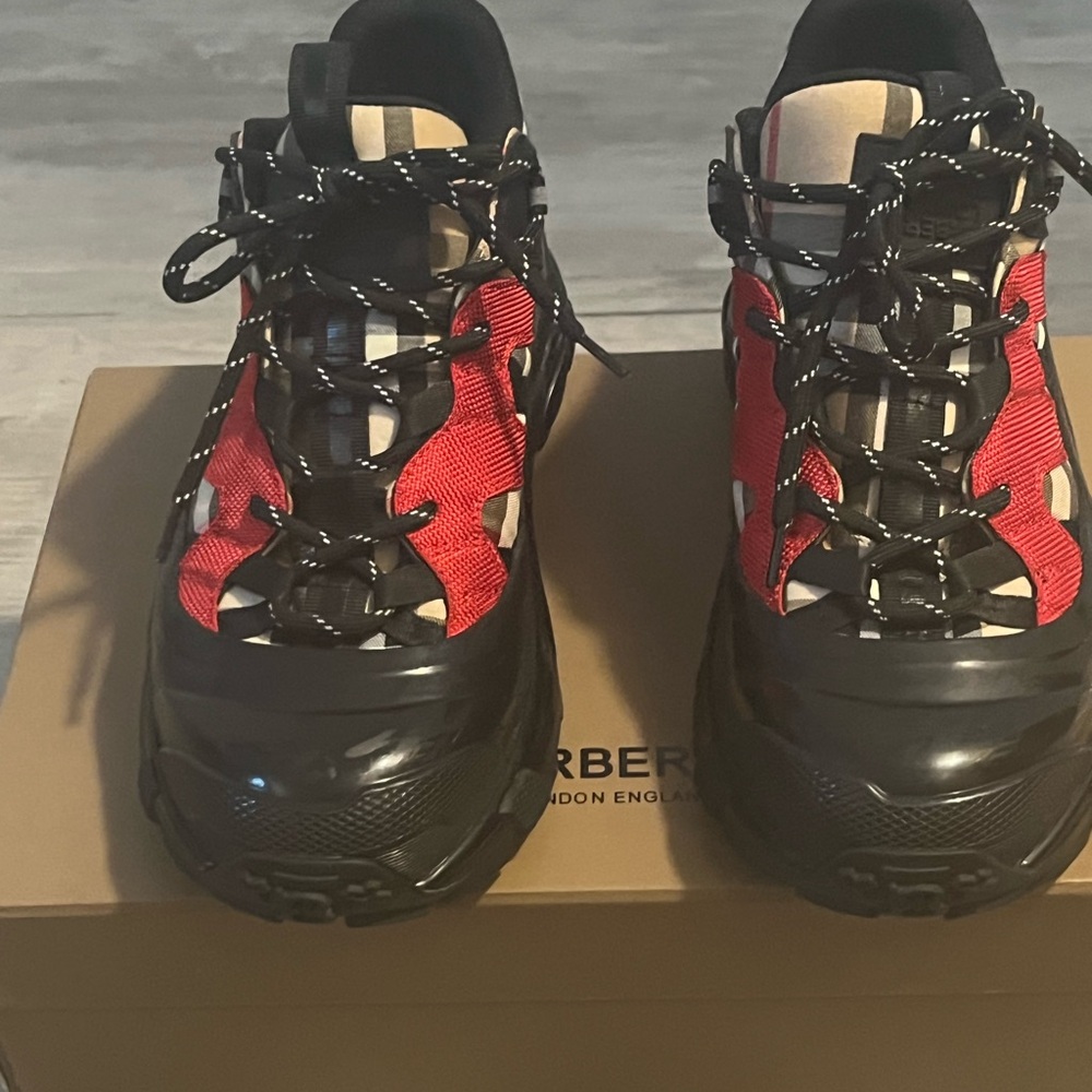 Burberry Arthur Chunky Nova Check Platform Trainers